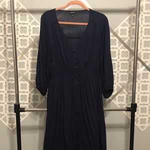 Torrid Blue Assymetrical Hem dress - size 1